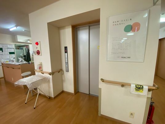 エレベーター付近の様子
