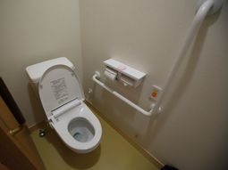 手すり付ききれいなトイレ