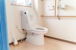 手すり付きの洋式トイレ