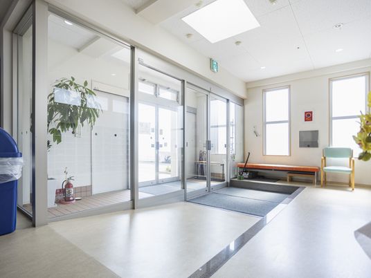 自然光が入る広々とした玄関