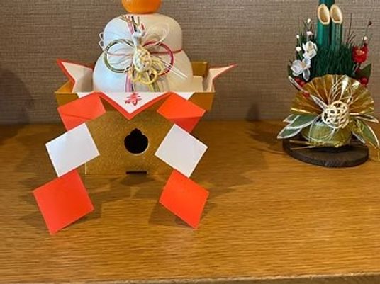 正月飾りの棚  