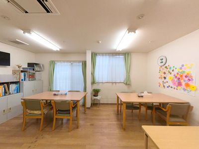 明るい空間の共有スペース