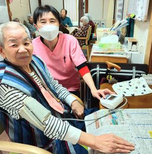 血圧測定が行われる部屋