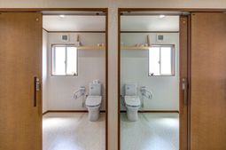 清潔なトイレ設備