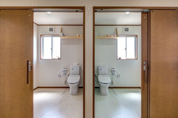 清潔なトイレ設備