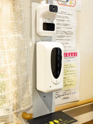 手指消毒設備の配置