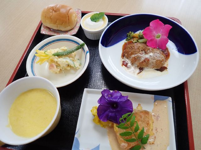 カラフルな食事のセット