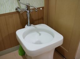 清潔な洗面台のアップ