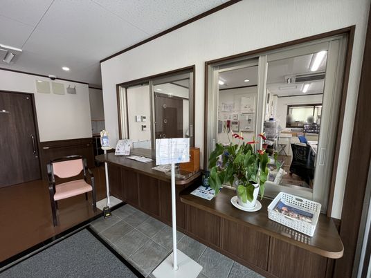 広々とした受付