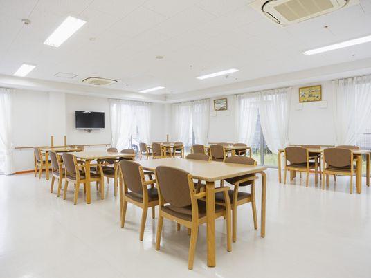 自然光あふれる食堂