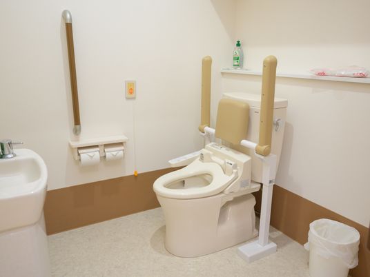 手すり付きトイレの様子