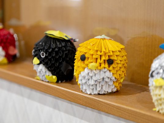 折り紙作品の展示