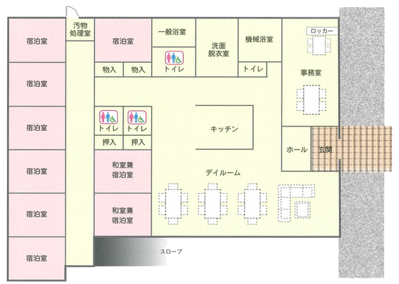 開放的なエントランス