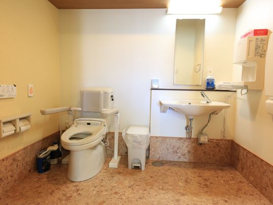 バリアフリー設計のトイレ