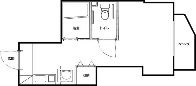 機能的なユニットバス間取り 居室 様々な設備が整ったユニットバス付きの居室です。トイレや浴室が近くに配置され、利便性が高いです。