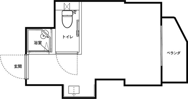室内平面図 居室 住宅のレイアウトが一目でわかります。ベランダ付きの広々とした空間が特徴です。