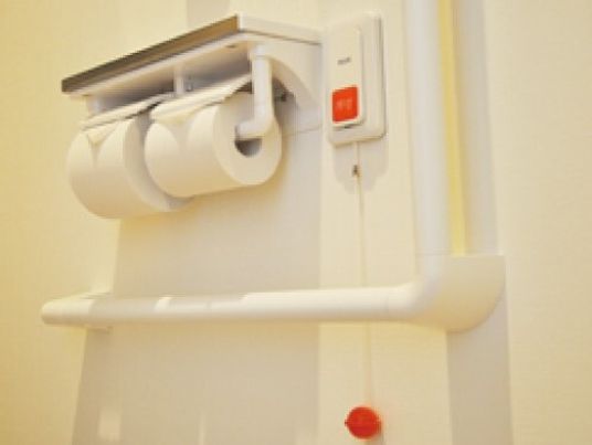 トイレの手すりと紙巻器