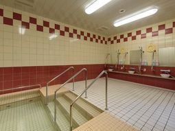 清潔なタイルの浴室