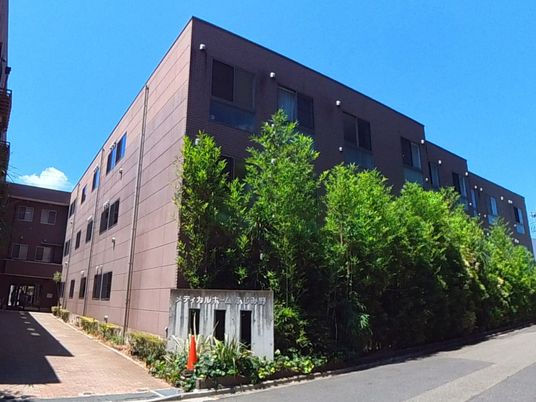 緑に囲まれた建物