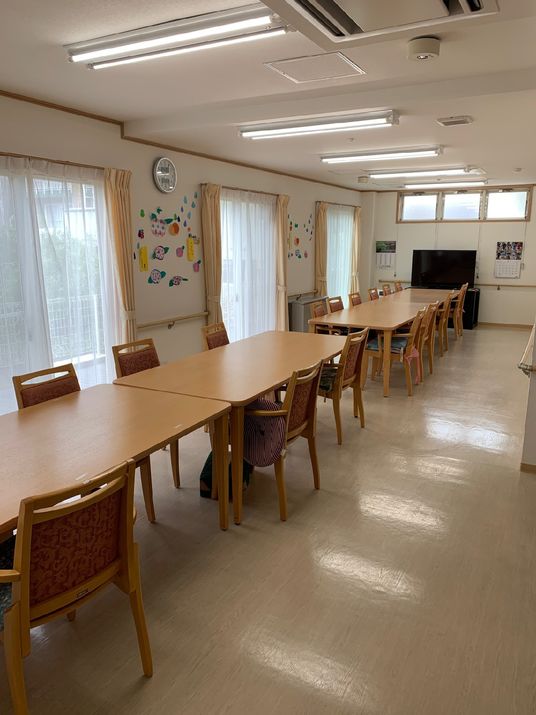 明るい共有スペース