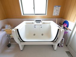 清潔なバリアフリー浴室