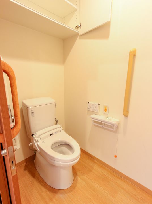手すり付きトイレの様子
