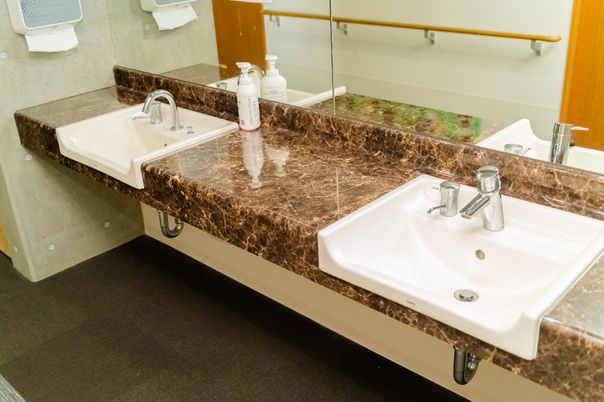 洗練された洗面台