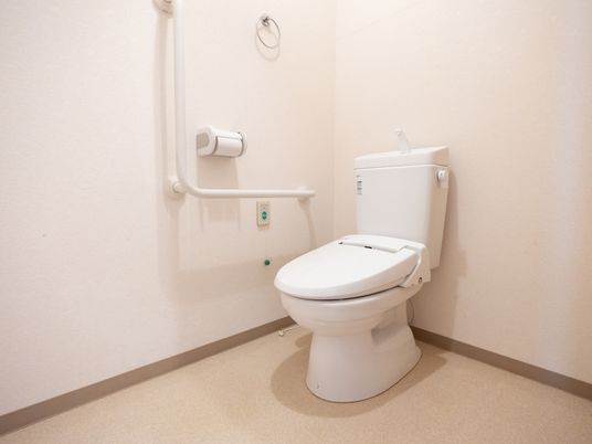 手すり付きのトイレ