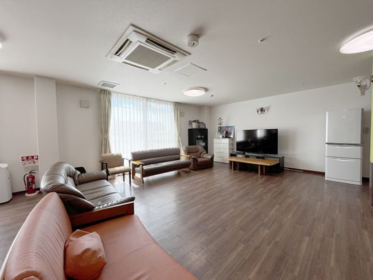 明るい共有スペース