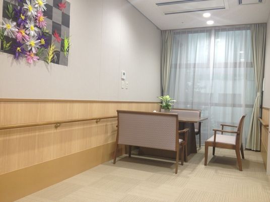 落ち着いた雰囲気の休憩室