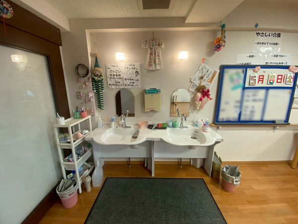 温かみのある洗面台