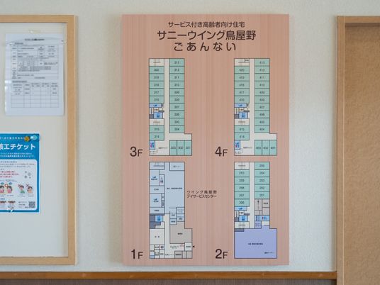 施設のフロア案内図