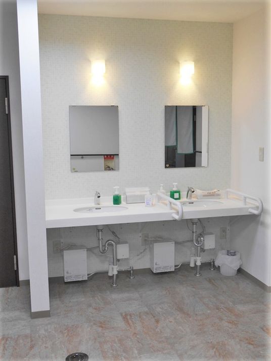 清潔な手洗いスペース