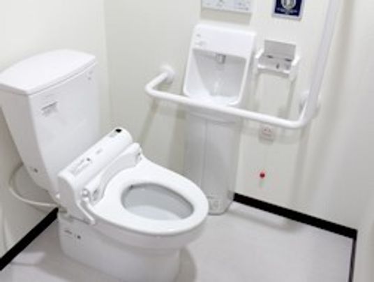 手すり付き清潔なトイレ