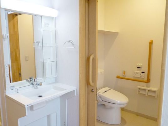 清潔なトイレと洗面台