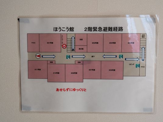 緊急避難経路図