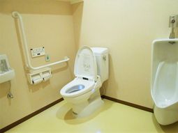 手すり付き清潔なトイレ