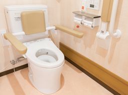 バリアフリー設計のトイレ