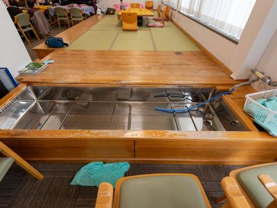 食事準備エリアの風景