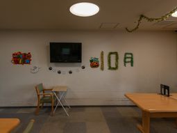 ハロウィン飾りのリビング