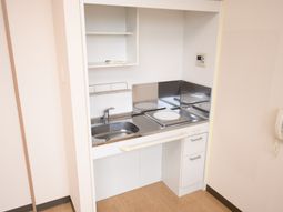 清潔な居室のキッチン