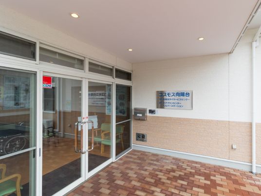 エントランスと案内看板