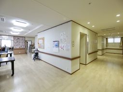 明るい廊下と掲示物