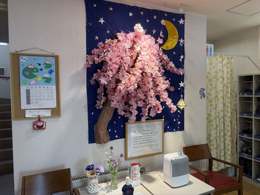 飾り付けの壁面