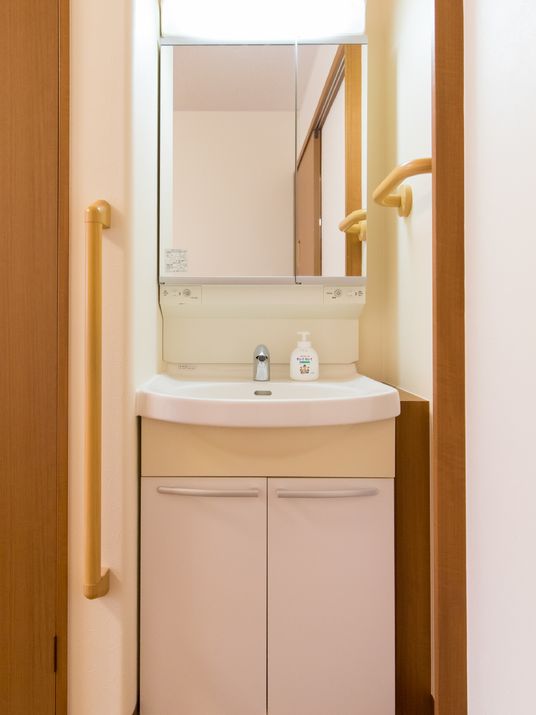 手すり付洗面台