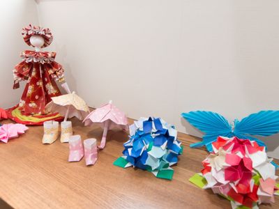 色鮮やかな折り紙作品