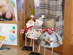 お祭り人形のディスプレイ