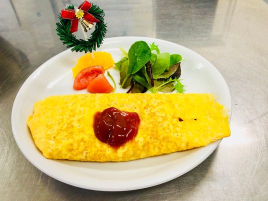 美味しそうなオムレツ料理