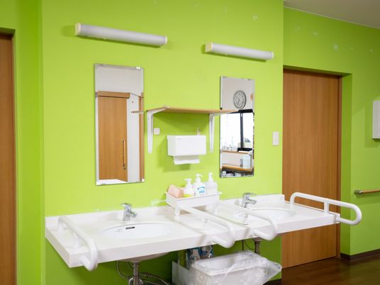 清掃済みの洗面台の状況