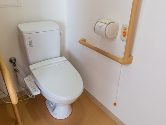 手すり付きのトイレ
